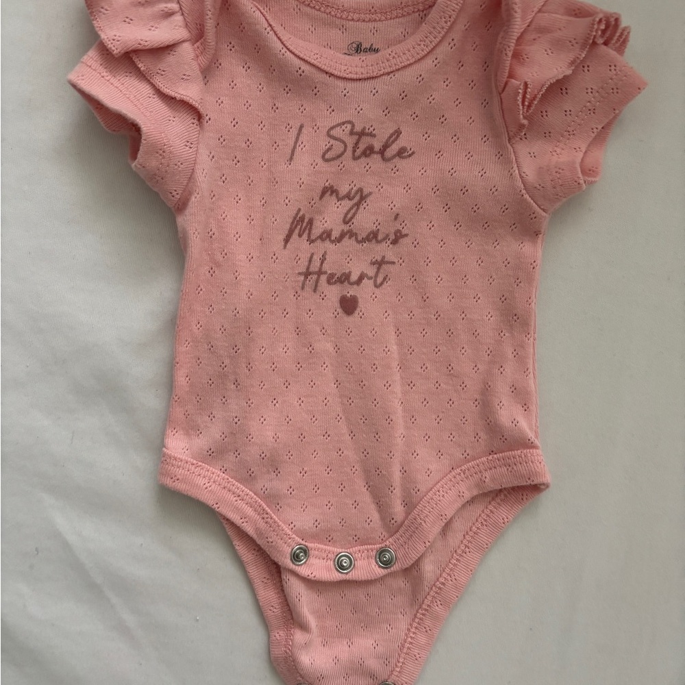 Baby Essentials Pink Ruffle Sleeve Bodysuit
